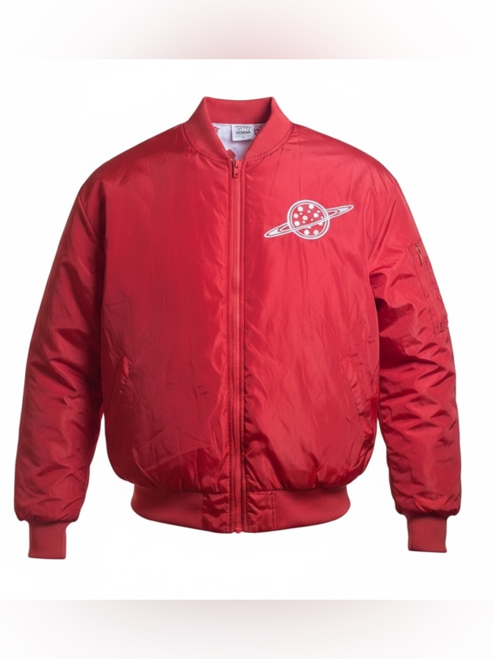 Toy Story Red Bomber Jacket w/Pizza 
Planet Patch Men’s M Full Zip